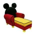   Disney Mickey Mouse Upholstered Icon Chaise Lounge with Seat Storage