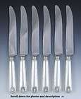 pc FRANK SMITH STERLING SILVER DINNER KNIVES – FIDDLE SHELL 