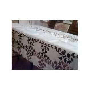 Lace Elegant Tablecloth Cream Rose Tablecloth, Rectangle / Oblong 