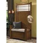Powell Company Entryway Hall Tree Coat Hanger with Storage Bench in 