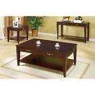 Poundex Espresso finish wood coffee table with storage drawers