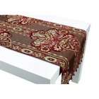   Table Runner   14 x 72, Polyester Jacquard, Reversible   Coffee Brown