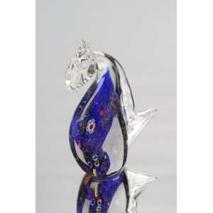  Murano Design Hand GlassSappire Millefiori Sculpture 