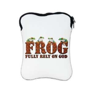   New iPad 3 Sleeve Case 2 Sided FROG Fully Rely On God 