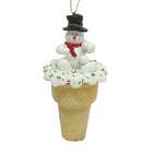 North Star Candy Fantasy Snowman Ice Cream Cone Christmas Ornament