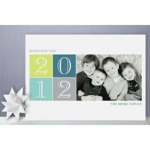   Brightly Gridded New Years Photo Cards by Susan A 