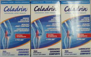 Celadrin Advanced Joint Health, 150ct Softgels Lot of 3  