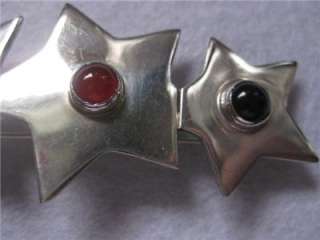 Sterling Silver 3 Stars Brooch Taxco Mexico 925 TG 143  