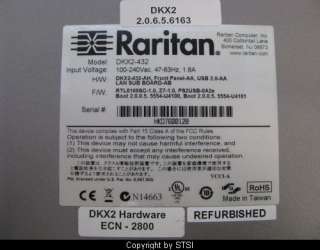 Raritan Dominion KX2 432 32pt KVM Switch DKX2 432 ~STSI 785813625380 