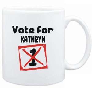  Mug White  Vote for Kathryn  Female Names Sports 