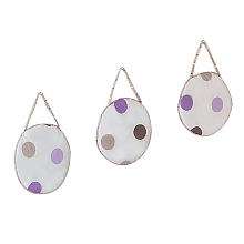 JoJo Designs Purple and Chocolate Mod Dots Collection 3 Piece Plush 