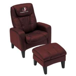  Florida State FSU Seminoles Leather Casual Chair & Ottoman 