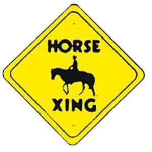  Horse X Ing Diamond Shaped Sign