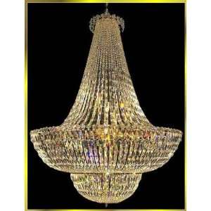 Large Crystal Chandelier, 6300 E 36, 16 lights, 24Kt Gold, 35 wide X 