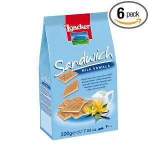 Loacker Sandwich King, Milk Vanilla, 7.06 Ounce (Pack of 6)  