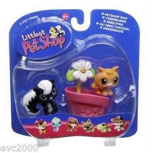 Littlest Pet Shop SKUNK #85 KITTEN #86 Retired *NEW 05  