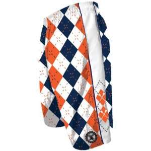  Flow Society Argyle Orange/Navy Blue Lacrosse Shorts 