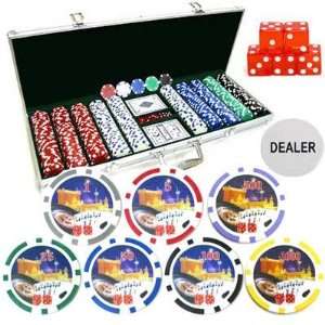 Fantasy Casino 7 Color Poker Chip Set 500 Pcs with 