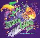 Universal Studios 2003 MARDI GRAS Purple TEE SHIRT   Size LARGE   Mens 