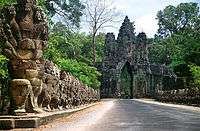 CAMBODIA The entrance to the famous temple 1900s  