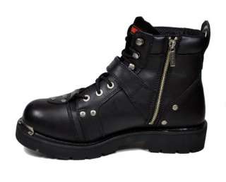   Brake Buckle Riding Motorcycle Style Black Boots 91684 Men Size  