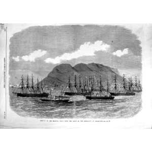    1869 CHANNEL FLEET LORDS ADMIRALTY GIBRALTAR SHIPS