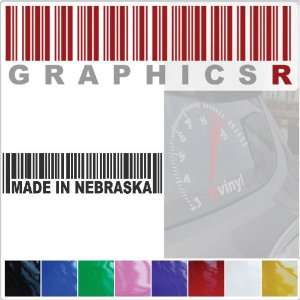 Sticker Decal Graphic   Barcode UPC Pride Patriot Made In Nebraska NE 