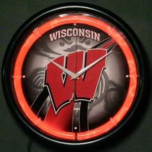 Wisconsin Badgers Plasma Wall Clock 