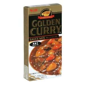 and B Golden Curry Sauce Mix   Hot   12 Boxes (3.5 oz ea)  
