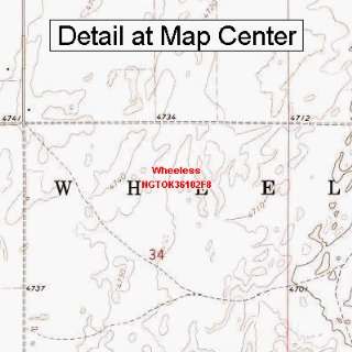  USGS Topographic Quadrangle Map   Wheeless, Oklahoma 