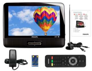 Philips PT902/37 9 Portable Digital Widescreen HD LCD TV w FM Radio 