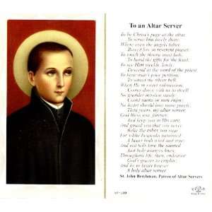  To An Altar Server Holy Card (5P 109)   100 pack Kitchen 