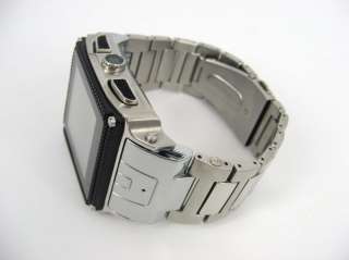   Stainless Steel Watch  MP4 Mobile Cell Phone W818 Silver  