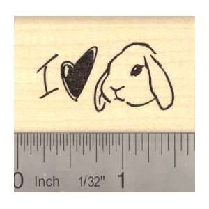  I heart Lop bunny Rubber Stam Arts, Crafts & Sewing