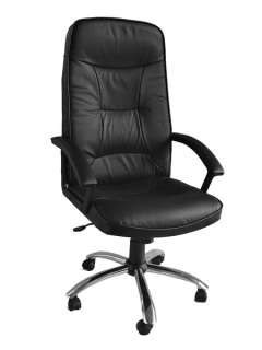 New Executive Leather Ergonomic Office Chair w Chrome  