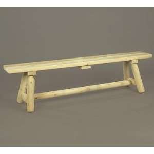  68 Outdoor Dining Natural Cedar Log Style Wooden Bench 