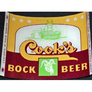  Steamboat Cooks Bock Beer Label, 1950s 