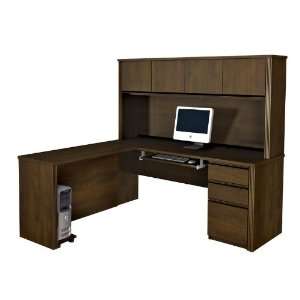  Single Pedestal L Shaped Desk with Hutch 99872 KFA050 