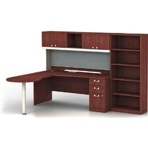  Bush Furniture L Shaped Desk with Hutch and Bookcase 