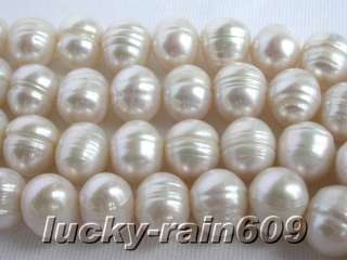 piece 11mm white freshwater pearl loose beads  