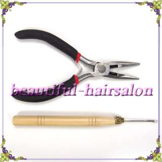   Plier& a Needle Tools for Micro rings or Stick tips Hair Extensions