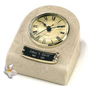    Cream Wash Mini Clock Marble Keepsake Cremation Urn