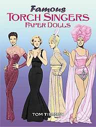 Famous Torch Singers Paper Dolls by Tom Tierney 2006, Paperback  