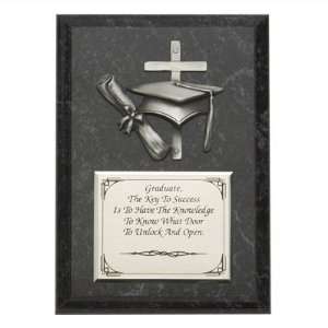Personalized 5x7 Wood Plaque With Fine Pewter Graduation Casting 