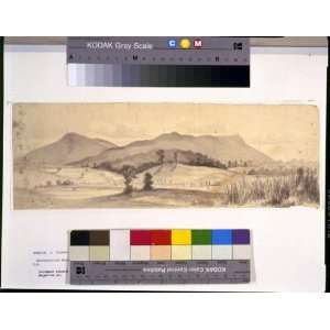  Drawing Massanutten Mountain, near Strasburg, Va., looking 