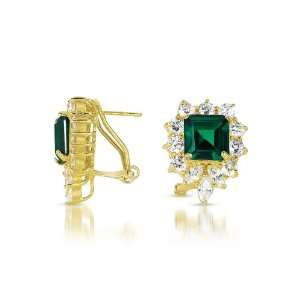   Emerald Square Earrings (Nice Mothers Day Gift, Special Sale) Jewels