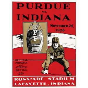  1928 Purdue Boilermakers vs Indiana Hoosiers 36 x 48 