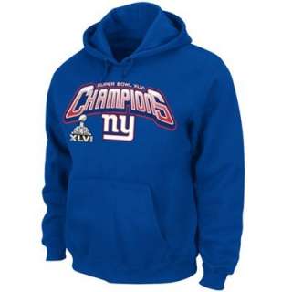 New York Giants Super Bowl 46 Champions Blue Sweatshirt Hoody  