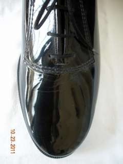 GATEWAY BLACK PATENT LEATHER TUXEDO FORMAL SHOES LACE UP 13WW  