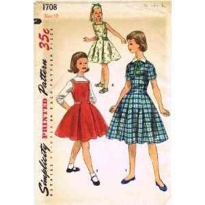   Pattern Girls Princess Jumper & Dress Size 12 Arts, Crafts & Sewing